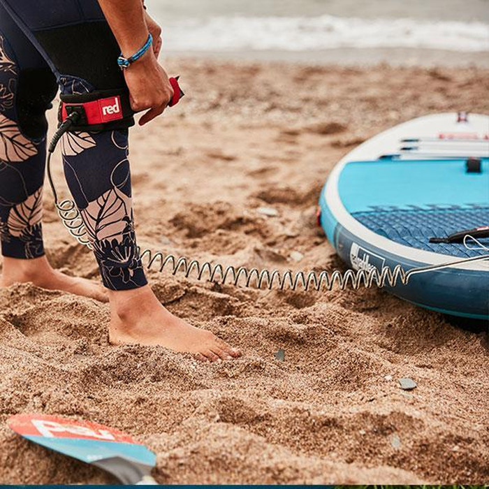 2024 Red Paddle Co 8ft Coiled SUP Leash 001-004-007-0002 - Black / Clear